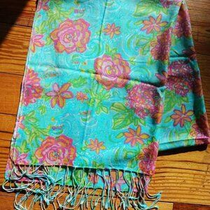 Lilly Pulitzer Murfee Scarf "Libra" silk/cashmere - Perfect October b-day gift!